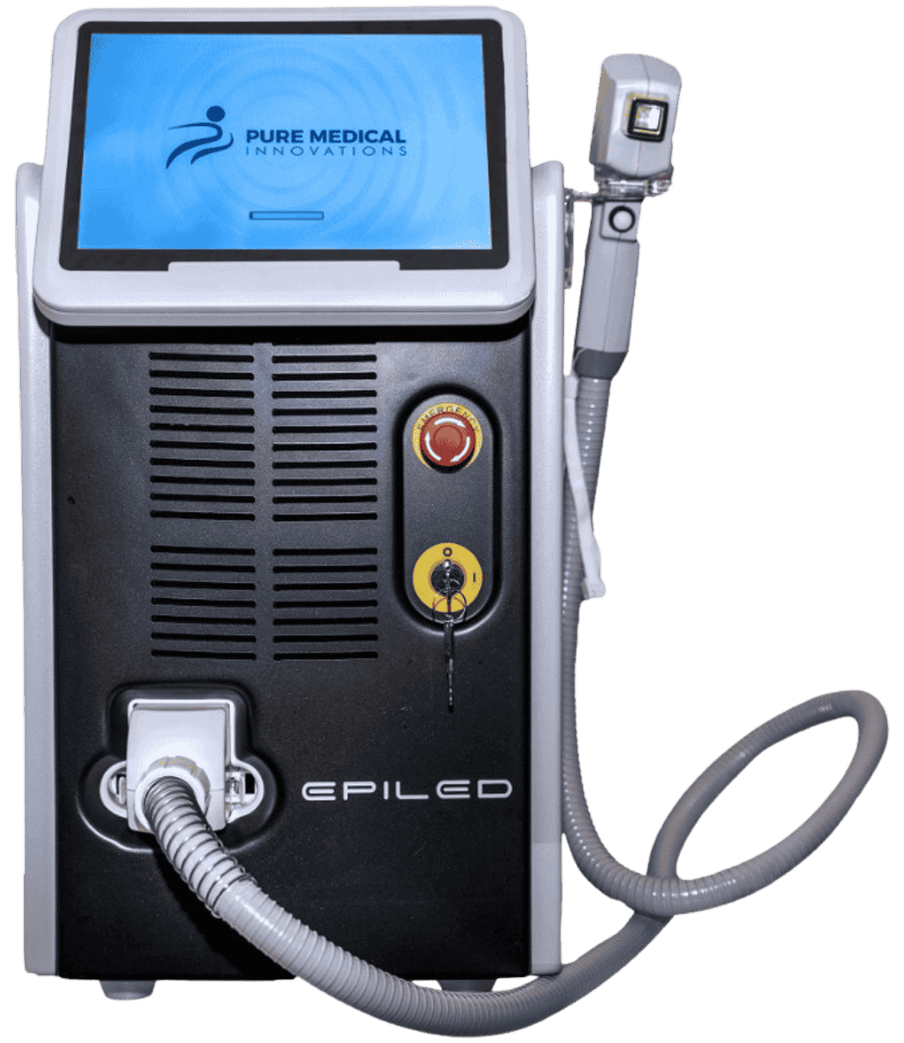 Epiled Machine (Compressed) EPILED LED hair removal system for professional use in<br />
clinics, offering a powerful and precise laser-like solution for hair reduction<br />
treatments.